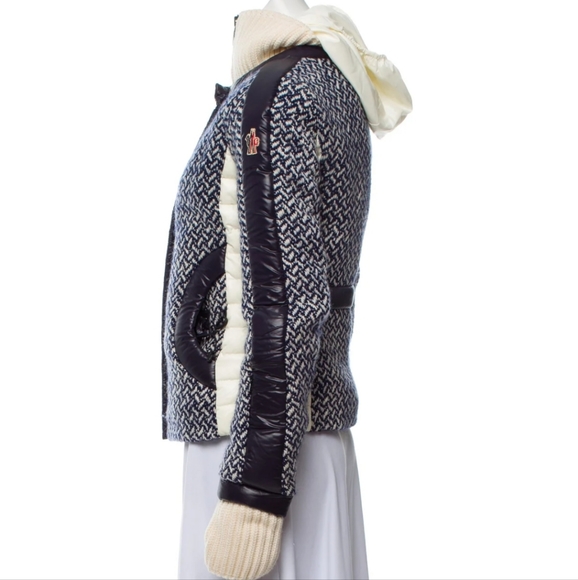 Moncler Grenoble Penny Tweed Wool Down Jacket Size 0 - Picture 2 of 12